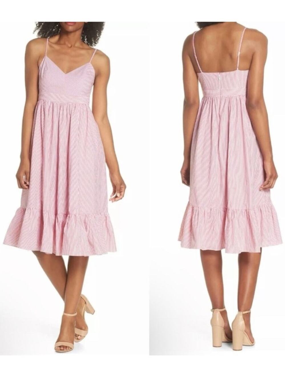 J. Crew Drapey Spaghetti Strap Midi Dress size 2